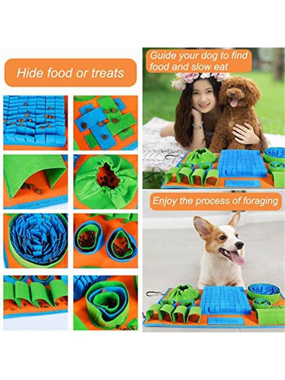 New Snuffle Mat for Dogs, Interactive Dog Puzzle Toy for Boredom - Picture 4 of 6
